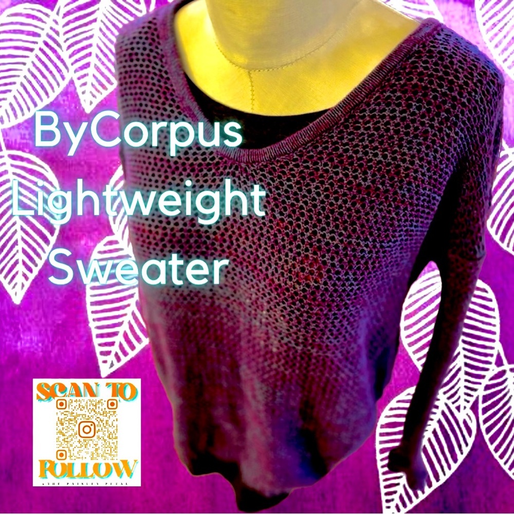 𝅺BYCORPUS WIDE NECK LOOSE KNIT SWEATER